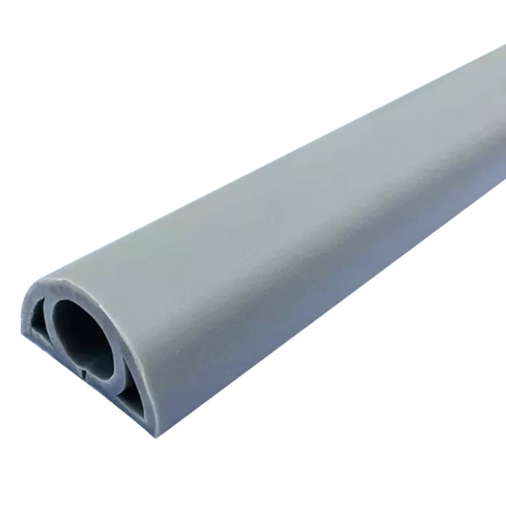 Canalina Pavimento Adesiva Home Facile da Tagliare PVC Morbido Canalina Cavi, Proteggi I Fili Nascosti Anti-Trip Passacavo A Pavimento, cavità del Cavo: 0,8 Cm/0,3 Pollici (Color : Gris, S : 10M)