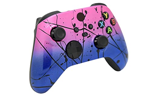 Image of Hand Airbrushed Fade Custom Controller (Series X /S Light Pink & Blue)