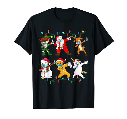 Mascarilla de Navidad para niños de Santa Elf Friends Camiseta