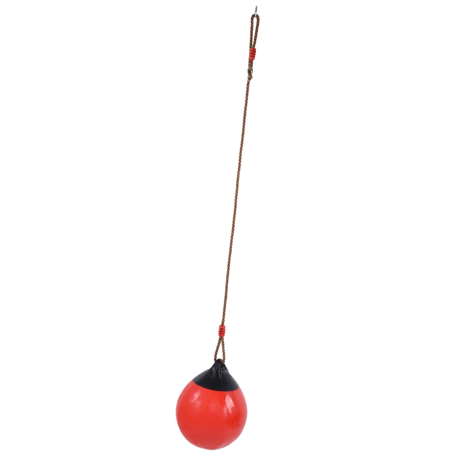 Altalena Gonfiabile con Palla 29 Cm Rossa con Catena in Corda, Sedia Sospesa Rotonda in Plastica per Giochi da Giardino per Interni Ed Esterni Bambini