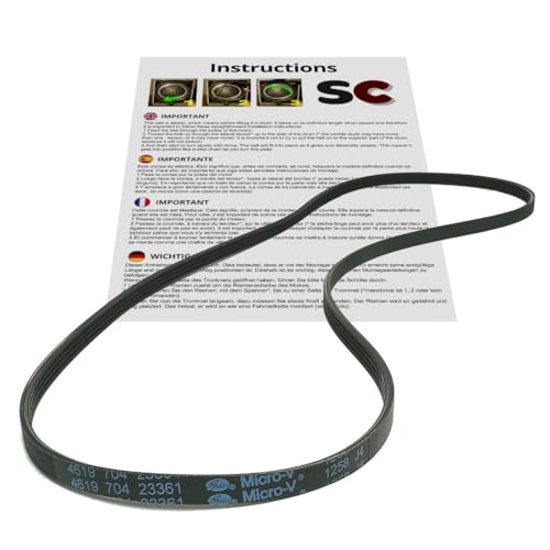 SC Solocorreas Waschmaschinenriemen 1258J4 (4619 784 23361) Waschmaschinenanschluss