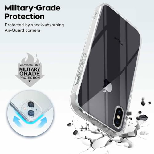 Image of Jkobi Silicone Back Cover Case for Apple iPhone Xs (Clear Shockproof Case with Camera Protection | Soft and Flexible | Transparent)