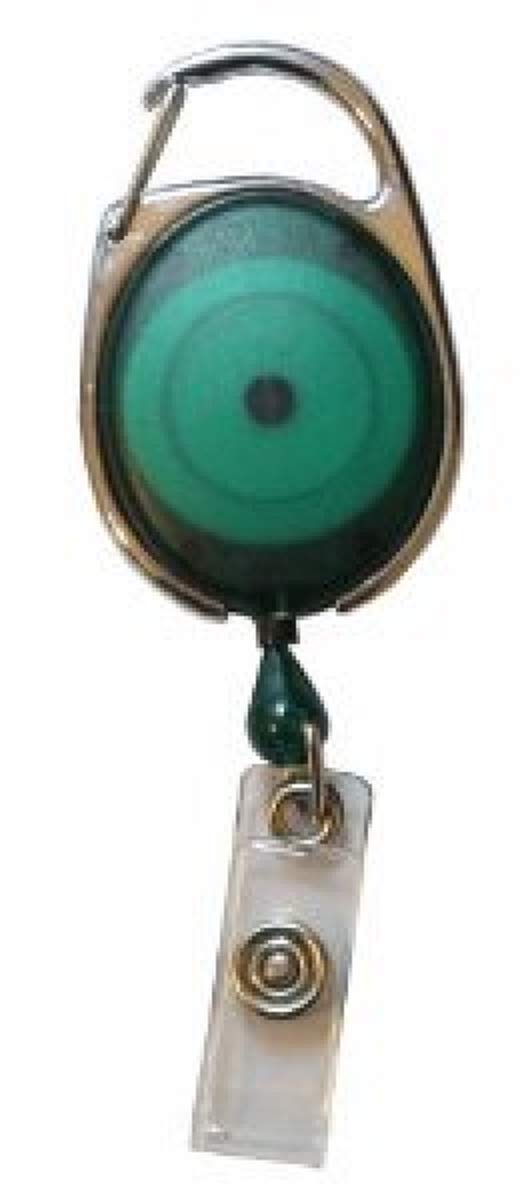 Identity Plus: Green Premier Retractable YoYo Badge Reel Card Pass Holder (50)