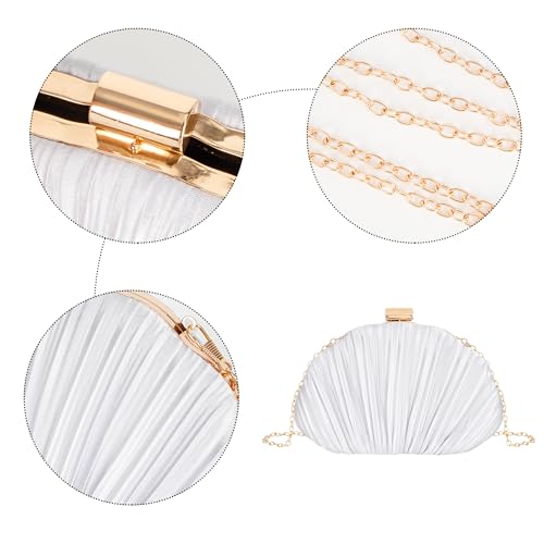 Image of Women Seashell Evening Bag Purse Mermaid Chain Strap Clutch Handbag Shoulder Bag | Seashell