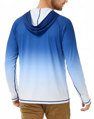 Image of Roadbox Mens Fishing Sun Hoodie, Long Sleeve UPF 50+ UV Protection Shirts