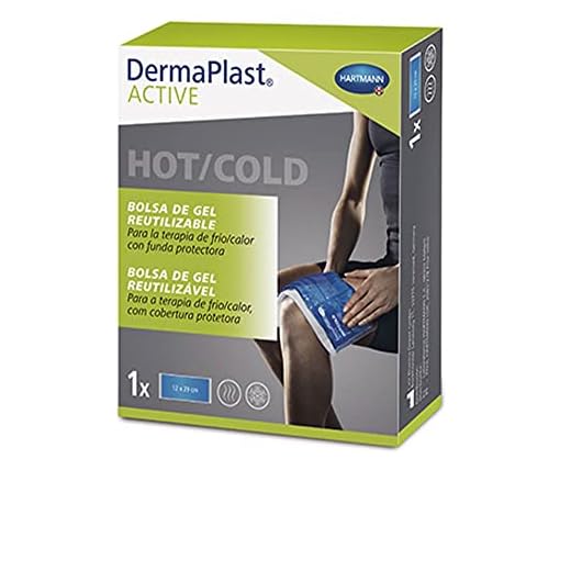 DermaPlast ACTIVE Bolsa Frío Calor Reutilizable: Bolsa Reutilizable de Gel para Terapias de Frío y Calor para el Dolor Muscular y las Lesiones, 12 x 29cm