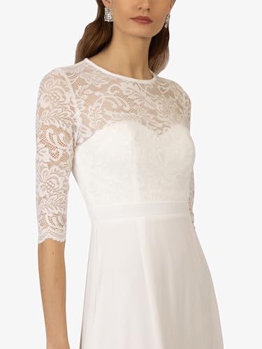 Robe de soirée blanche Kraimod fluide col rond confortable taille 50