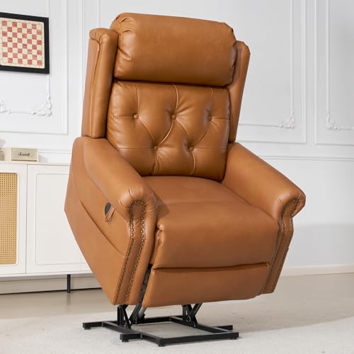 RUTOX Large Power Lift Recliner Chair for Elderly, Lay Flat