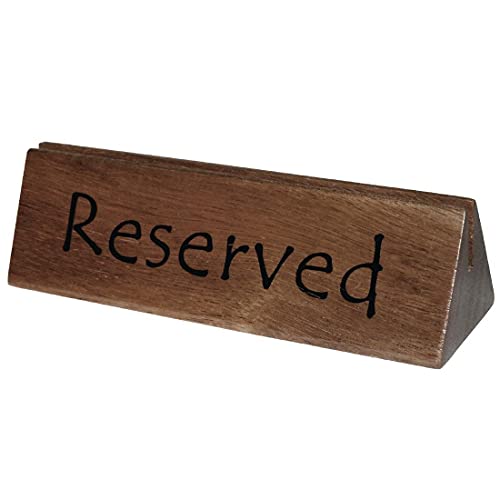 Wooden Reserved Sign/Menu Holder Gripper Cafe Restaurant Tableware 10pc