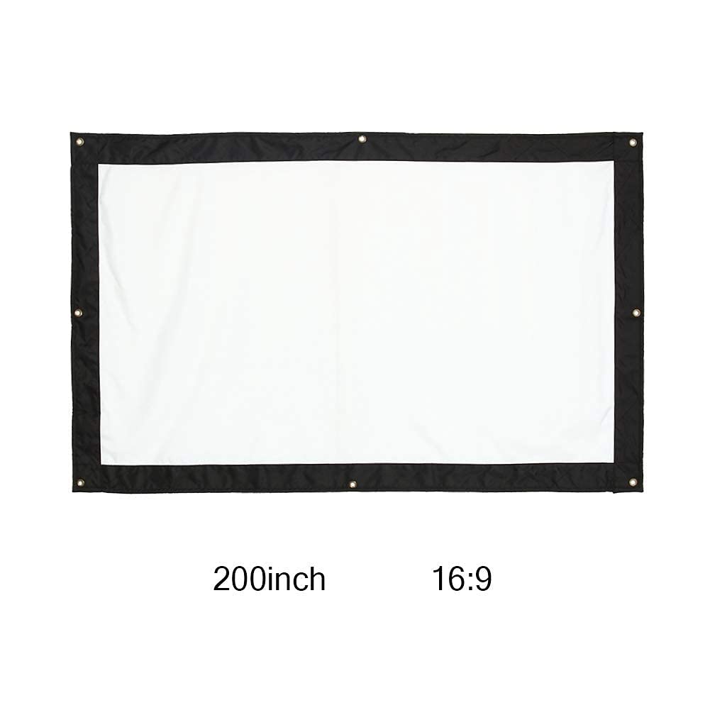 Schermo per proiettore da 200 pollici Schermo per proiezione di film portatile pieghevole HD 16: 9 Schermo di proiezione per montaggio a parete a discesa per home theater all'aperto per