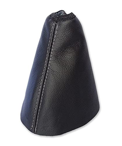 Soufflet Levier De Vitesse 100% Cuir Véritable Noir – Compatible KIA Sorento I (2002-2016) Boîte Manuelle, Double Couture