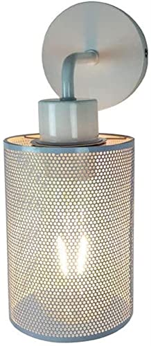 WQHPLMD Lampada da Comodino Interno Lampada da Parete Lampada da Parete a LED Lampada da Parete con sfumatura a Gabbia in Metallo, Bar a Vapore di Illuminazione a Vapore per corridoio, Camera da