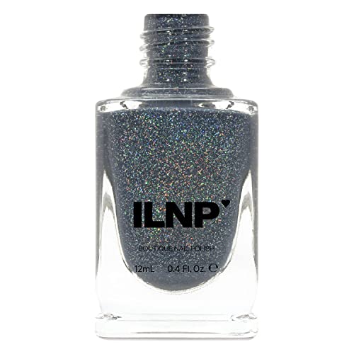 Image of ILNP Industrial Park - Neutral Denim Blue Holographic Sheer Jelly Nail Polish