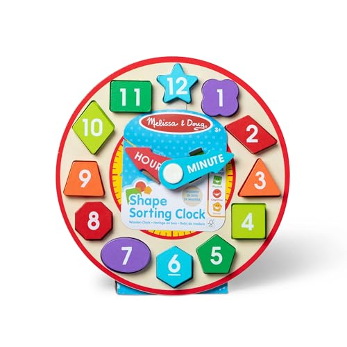 Image of Melissa & Doug Shape Sorting Clock - Wooden Educational Toy (Pack of 6)