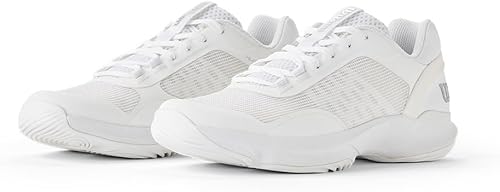 Miniatura 6 de WILSON Zapatos de pádel Hurakn Pro V2 para mujer, Blanco/Blanco/Plateado