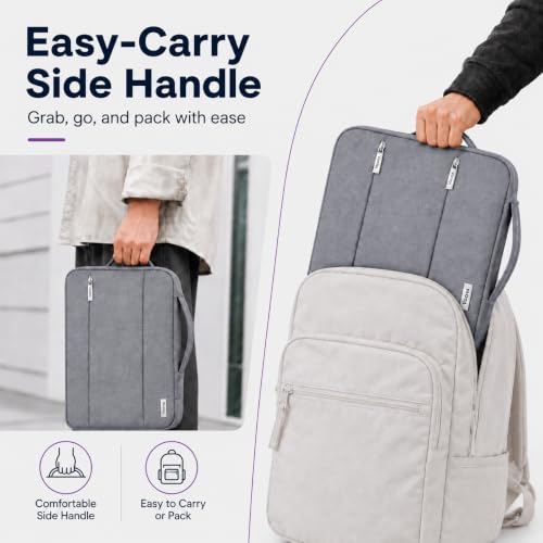 Voova 13.3-13 Inch Laptop Sleeve, MacBook Case，Laptop Case, Gray - image 6