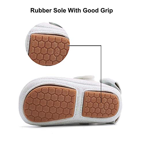 image for Felix & Flora Soft Sole Leather White Baby Shoes - Infant Baby Walking