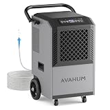 AVAHUM 160 Pints Commercial Dehumidifier with Pump for 1,200 sq. ft, Industrial Dehumidifier for Basements and Warehouses