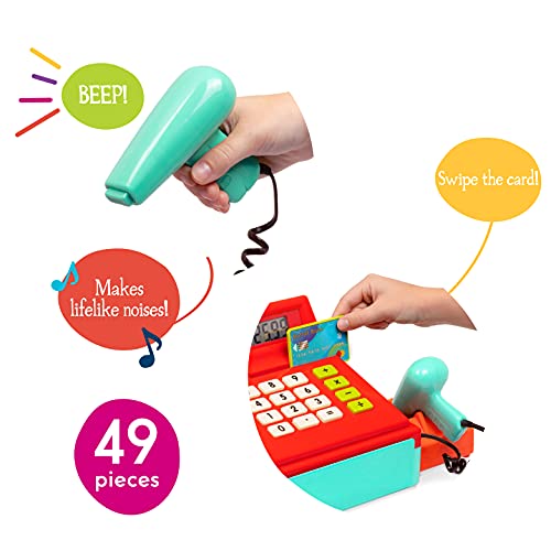 Battat – Toy Cash Register For Kids, Toddlers – 49Pc Play Register With Toy Money, Credit Card, Scanner – Calculating – 3 Years + #TOP2