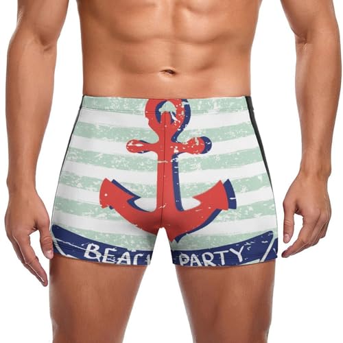 Short de bain homme hydrophobe : maillot de bain boxer pour natation sportive