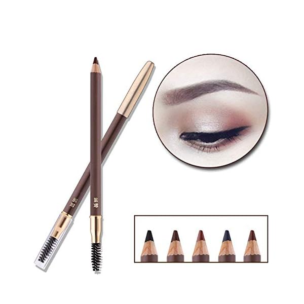 1pcs Eyebrow Pencil Longlasting Waterproof Durable Liner Eyebrow 5 Colors to Choose (2# Dark Brown)