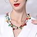 IMIKEYA Bohemian Coconut Shell Necklace for Women Geometric Beads Pendant Collarbone Chain Vintage Style Fashion Jewelry for Parties Beach and Daily Wear