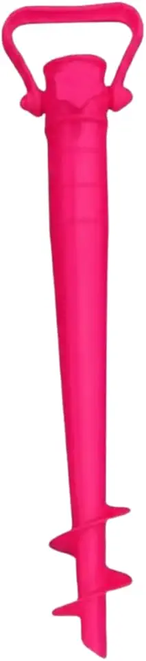 Âncora Universal Saca Areia Suporte Para Guarda Sol Base Fixada Furador Vara de Pesca Ombrelone Piscina Sombreiro Praia Madeira Sombra Sombrinha Plástico (Rosa)