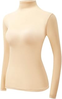 [Kaolee] ストッキングインナー レディース 長袖 ハイネック あったかインナー ヒートテック 秋冬 防寒 薄手 あったか インナーシャツ 肌着 タートルネック インナー 重ね着 着ぶくれしない グレー ブラウン ブラック ベージュ