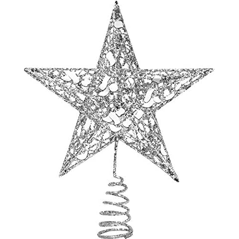 URATOT Glitzer Weihnachtsbaumspitze aus Metall Cover