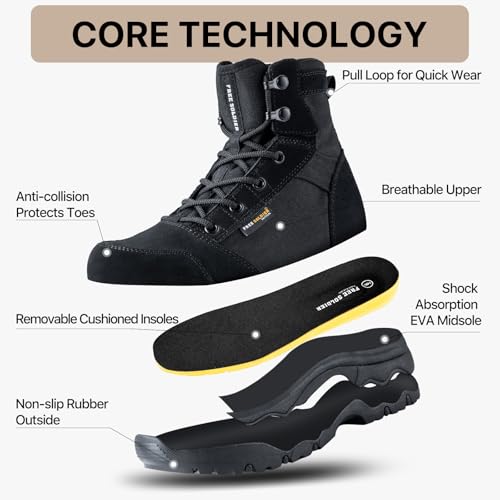 Image of FREE SOLDIER Women's Tactical Hiking 6 Inches Lightweight Combat Boot Durable Comfortable Work Boots for Women