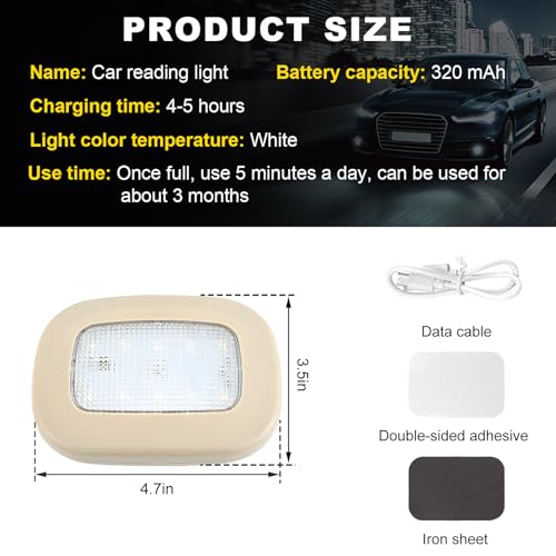 Luz de Cúpula Magnética para Interior de Auto Beige miniatura 2