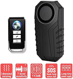 GREENCYCLE 1 Pack IP55 Waterproof Wireless 113dB Vibration Burglar Sensor Alarm for Vehicle