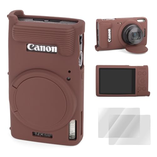 Rieibi Canon PowerShot IXY 650/ELPH 360 �p �V���R���P�[�X�CCanon IXY 650 HS �J�����p�A�N�Z�T���[�A�X�N���[���v���e�N�^�[2���ƒ��E�������Y�J�o�[�t���A�X�����t�B�b�g�E�Ϗ����v���e�N�e�B�u�X���[�u