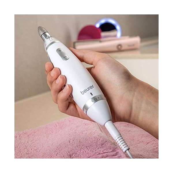 Beurer MP 62 Maniküre-/ Pediküre-Set, elektrische Nagelfeile mit 10 hochwertigen Nagelpflege-Aufsätzen, LED Licht… – Bild 8