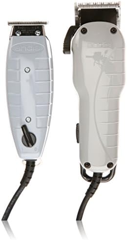 Andis 66325 Barber Combo Hair Clipper/Trimmer Kit, Precision Grooming, Lightweight 17-Piece Set, Grey