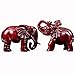 WQQLQX Statue Glücklicher Elefant Dekoration Paar Von Feng Shui Wohnzimmer Eingang TV Weinklimaschrank Bücherregal Auspicious Fertigkeit-Dekoration (Farbe: Messing, rot) Skulpturen (Color : Red)