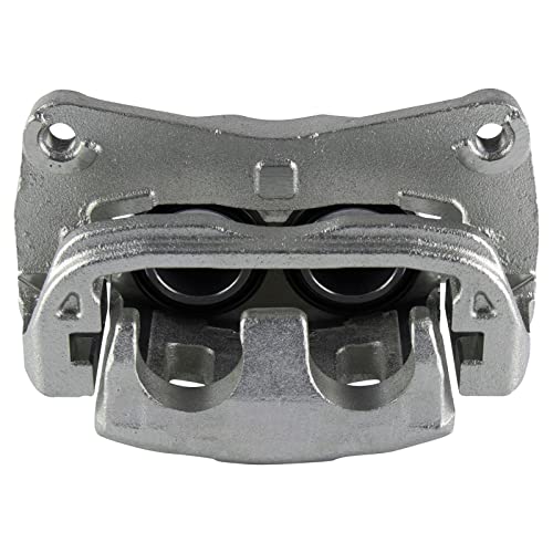 Image of TRQ Front Driver and Passenger Side Brake Caliper Set 2 Piece Caliper Brackets Hardware for 2003-2006 Subaru Baja 2003-2010 Forester 2003-2005 Impreza WRX 2010-2012 Outback 2.5i