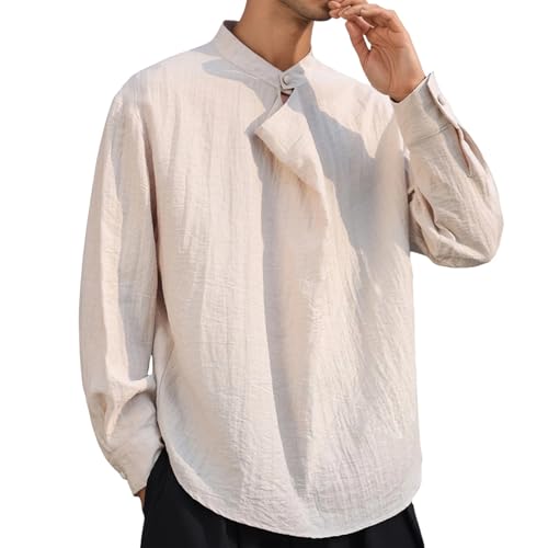 T-shirt en lin mélangé respirant anti-transpiration coupe ample et douce pour peaux sensibles