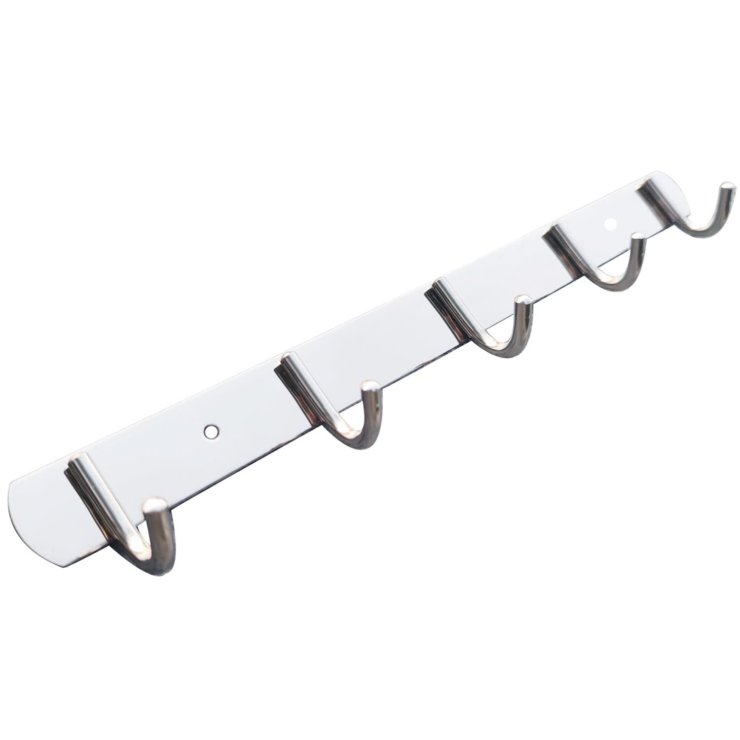 Wall Mounted Coat Rack, Heavy Duty Stainless Steel Rack with 4 Tri Hooks for Hanging Coats Hat Towel Purse Robes