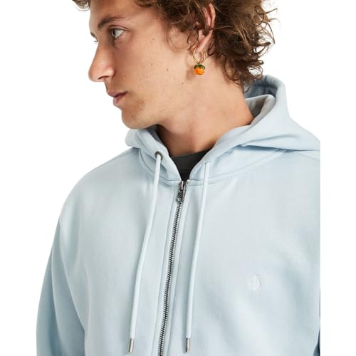 Sweat Volcom zippé bleu contre le froid Single Stone taille L - 3