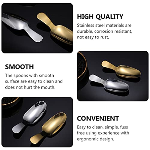 Cabilock 3Pcs Maniglia Corta Cucchiai Mini Cucchiai di Sale Condimenti Cucchiaio Cucchiaio Cucchiaino Cucchiaino da… - immagine 3