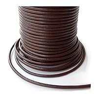 Auroris - 25m Rolle Lederband rund - Ø 2mm - braun