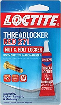LoctiteHeavy Duty Threadlocker, 0.2 oz, Red 271, 50 Pack