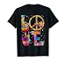 Peace Sign Love 60s 70s Tie Dye Hippie Costume T-Shirt