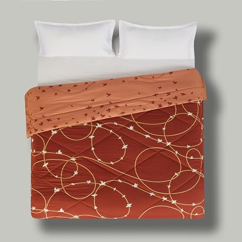 Image of United Colors of Benetton Reversible Comforter - Queen /Double Bed (254 x 229 cm), 150 GSM, Ultra-Soft Microfiber, Lightweight AC Blanket & All-Season Quilt