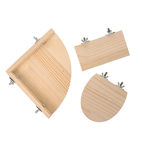 FONDOTIN 3pcs Parrot Toy Stand Bird Cage Accessories Stand Platform for Pet Birds