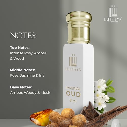 Image of Non-Alcoholic Attar Roll-On Perfume Oil (Pack of 2, 8ml Each) | Imperial & Royale Oud | Long-Lasting Amber Fragrance | Unisex Gift Set