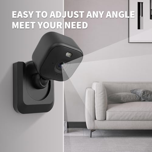 Image of Blink Mini 2K+ No Drill Wall Mount Bracket for Blink Mini 2K+ Indoor Camera,No Screw Adhesive Camera Mount for Indoor Outdoor Camera 3Pack (Camera Not Included) Black