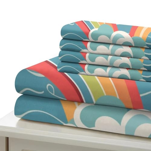 Parure de lit 135x200 impression 3D microfibre durable Le Rainbow - 6