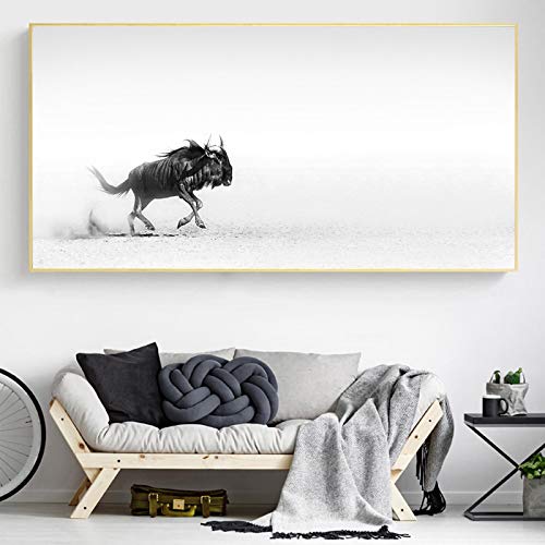 Amazon｜絵画絵ミニマリストの動物ヌーポスターキャンバス絵画